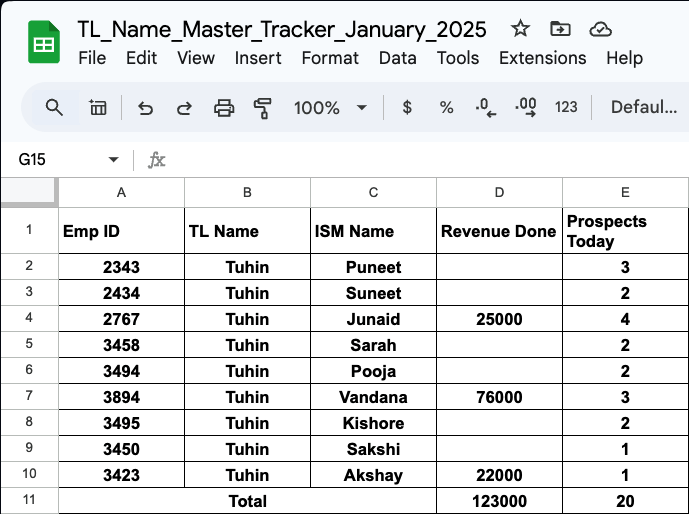 Vlookup in Sales for Team leaders