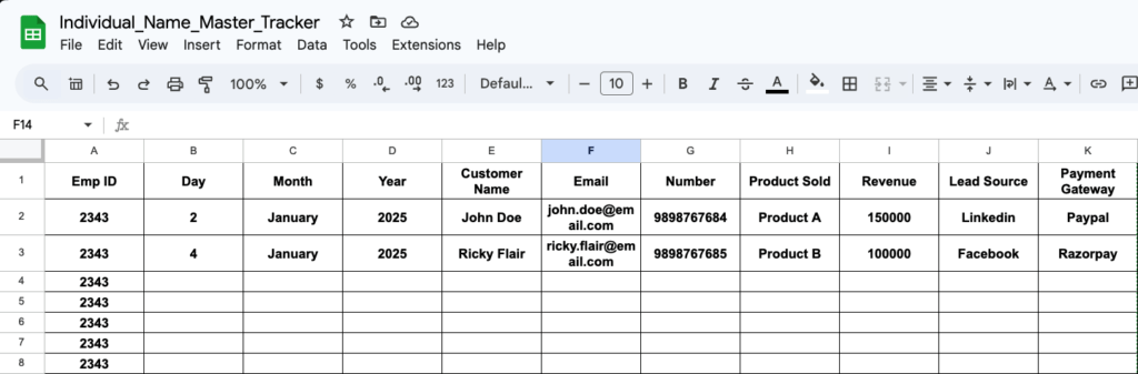 Vlookup in Sales for Individuals